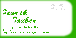 henrik tauber business card
